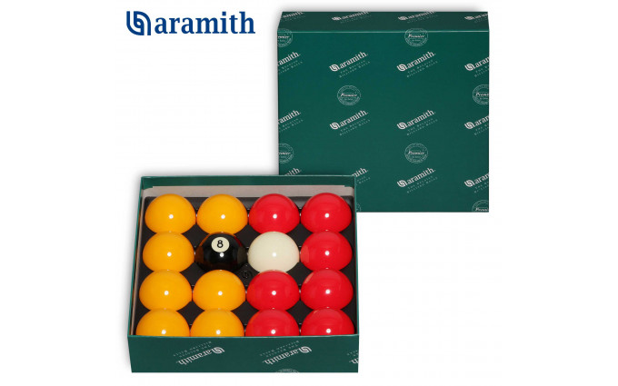 Шары Aramith Casino Red & Yellow 8Pool ø50,8мм биток ø47,6мм