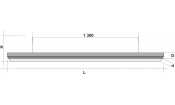 Лампа Evolution 3 секции ПВХ (ширина 600) (Пленка ПВХ Орех светлый,фурнитура медь антик)