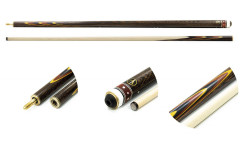 Кий ручной работы для пирамиды 2-pc (граб, черный граб, венге, падук, лимонник) 15 запилов, с удлинителем Кий ручной работы для пирамиды 2-pc (граб, черный граб, венге, падук, лимонник) 15 запилов, с удлинителем